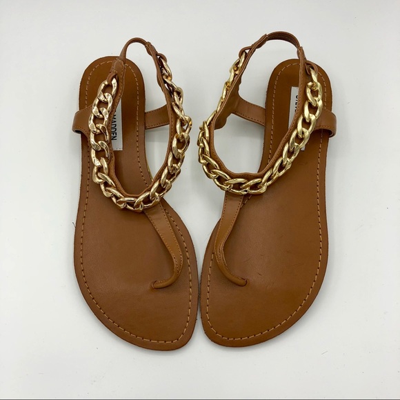 Steve Madden Shoes - Steve Madden | Gold Chain Accented Sandals